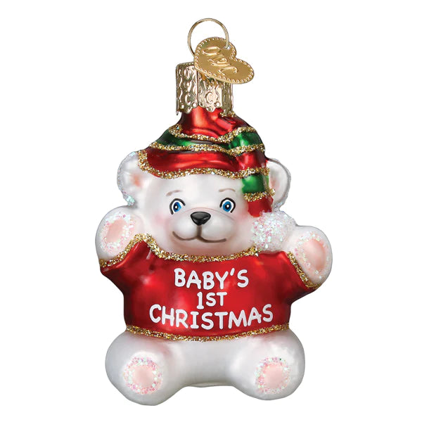 baby's 1st christmas teddy bear