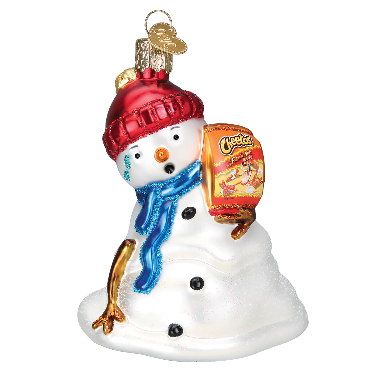 Flamin' Hot Cheetos Snowman Ornament