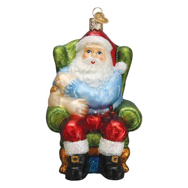 Old World Christmas Jolly African American Santa Ornament