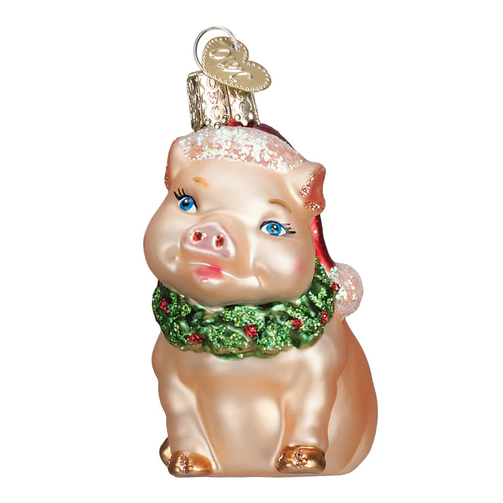 Holly Pig Ornament