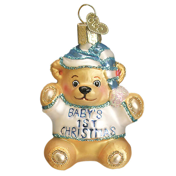 Baby Boy's First Teddy Bear Ornament
