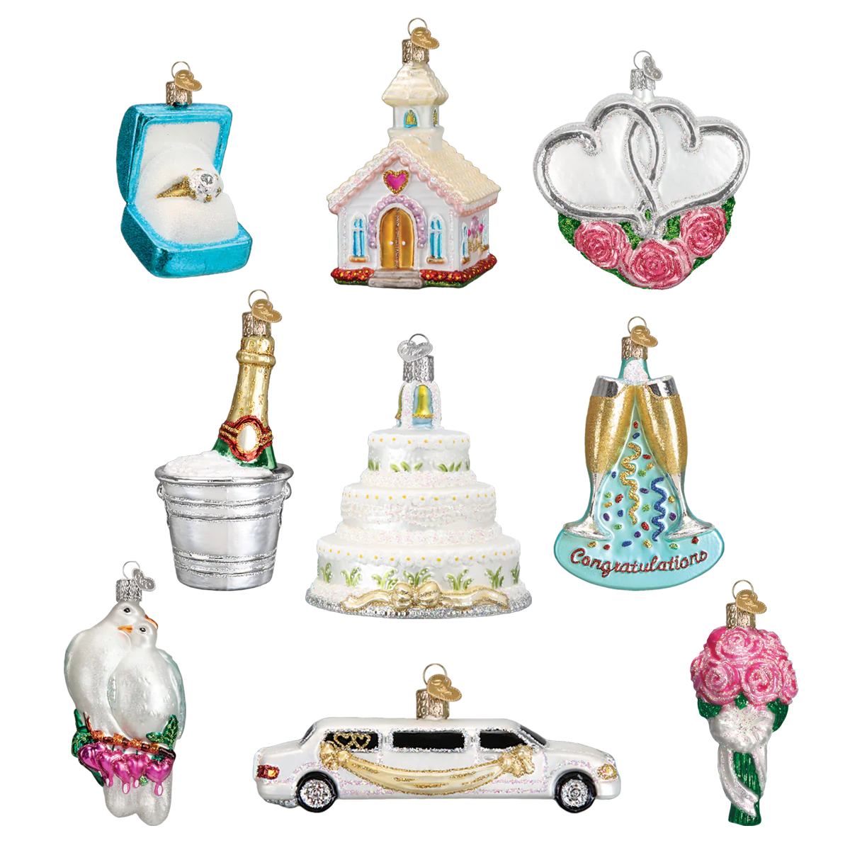 Just Married Collection Ornaments